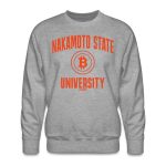 Nakamoto State University (Orange) Bitcoin Crewneck Sweatshirt - Image 2
