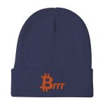 Brrr (Orange) Bitcoin Embroidered Beanie - Image 2