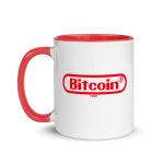 Bitcoin Gamer Red Graphic Coffee Mug - Image 3