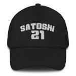 Satoshi 21 (White Embroidery) Bitcoin Dad Hat